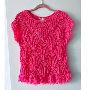 Lilly Pulitzer Cassis Crochet Top